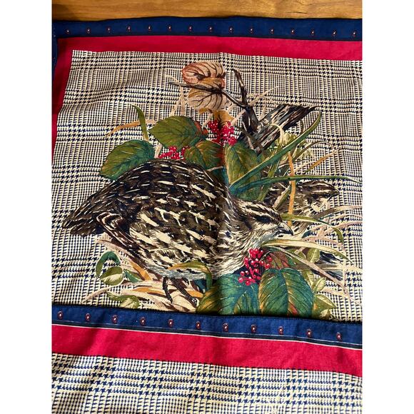 Vintage Waterfowl Pheasant Duck Quail Placemat & Napkin Set - Picture 12 of 13